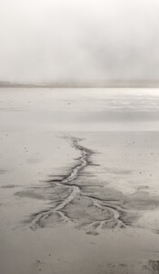 Ruts on the beach. 2022 Iceland